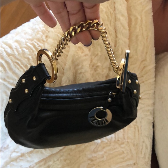Fendi Bags Authentic Fendi Leather Bag W Gold Hardware Chain Poshmark